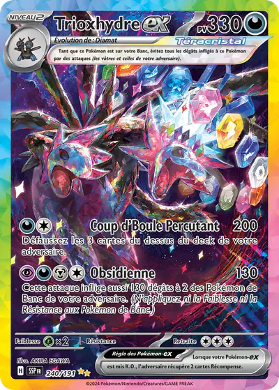 Image de la carte Pokemon Trioxhydre ex 240/191