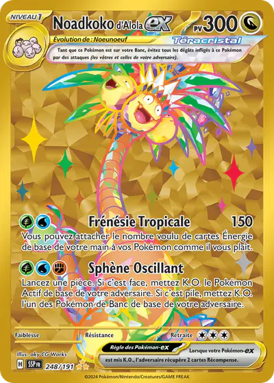 Image de la carte Pokemon Noadkoko d'Alola ex 248/191
