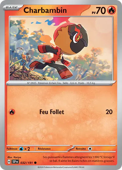 Image de la carte Pokemon Charbambin 032/191