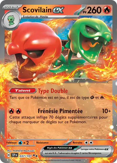 Image de la carte Pokemon Scovilain ex 037/191