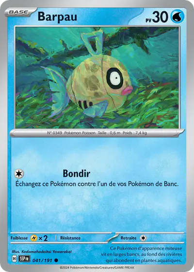 Image de la carte Pokemon Barpau 041/191