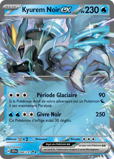 Image de la carte Pokemon Kyurem Noir ex 048/191
