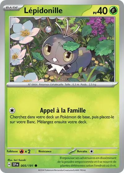Image de la carte Pokemon Lépidonille 005/191