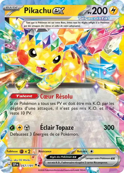Image de la carte Pokemon Pikachu ex 057/191
