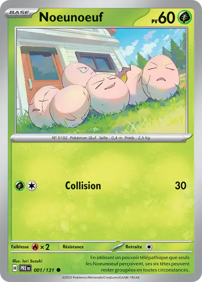 Image de la carte Pokemon Noeunoeuf 001/131