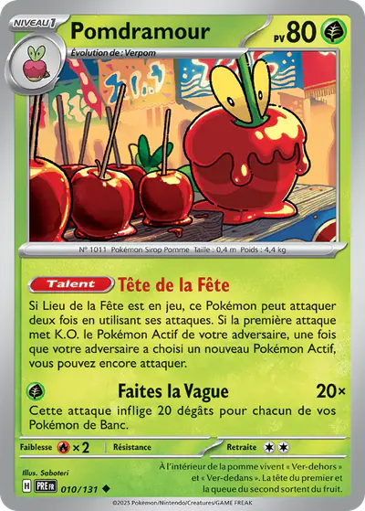 Image de la carte Pokemon Pomdramour 010/131