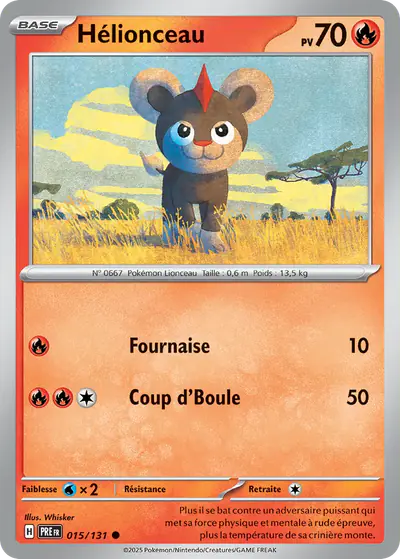 Image de la carte Pokemon Hélionceau 015/131