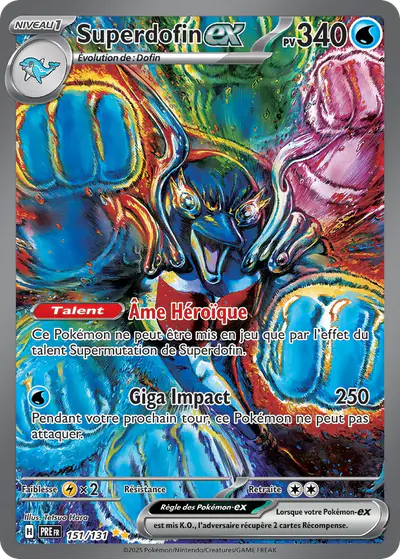 Image de la carte Pokemon Superdofin ex 151/131