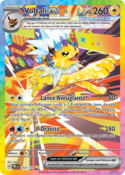 Image de la carte Pokemon Voltali ex 153/131
