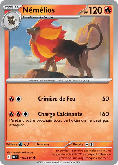 Image de la carte Pokemon Némélios 016/131