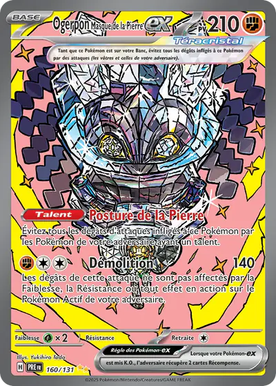 Image de la carte Pokemon Ogerpon Masque de la Pierre ex 160/131