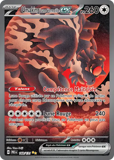 Image de la carte Pokemon Ursaking Lune Vermeille ex 168/131