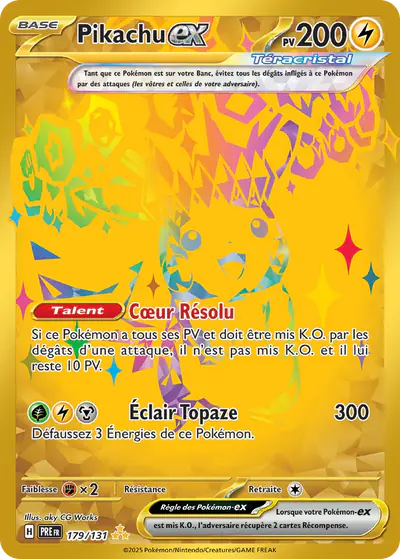 Image de la carte Pokemon Pikachu ex 179/131