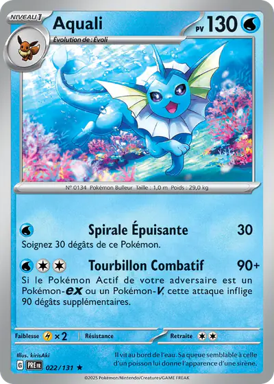 Image de la carte Pokemon Aquali 022/131