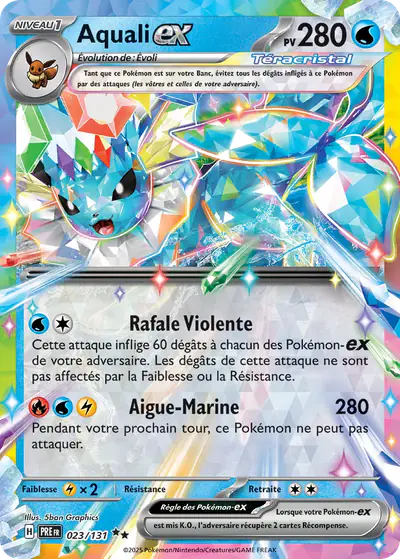 Image de la carte Pokemon Aquali ex 023/131