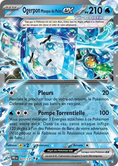Image de la carte Pokemon Ogerpon Masque du Puits ex 027/131
