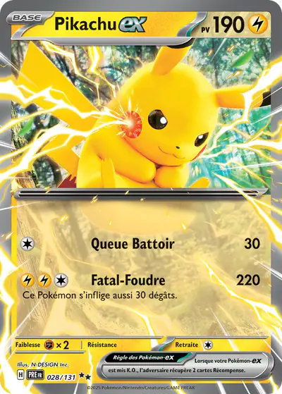 Image de la carte Pokemon Pikachu ex 028/131