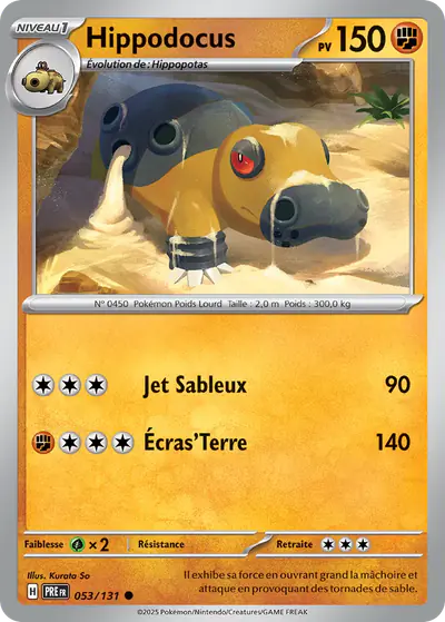 Image de la carte Pokemon Hippodocus 053/131