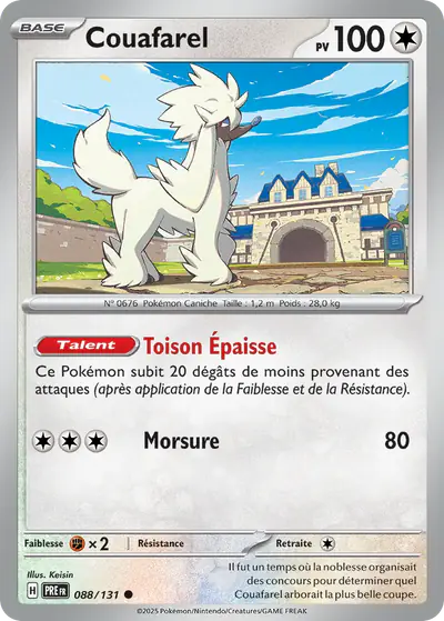 Image de la carte Pokemon Couafarel 088/131