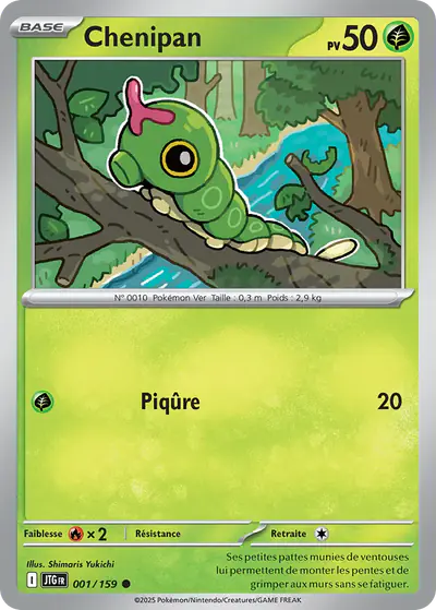 Image de la carte Pokemon Chenipan 001/159