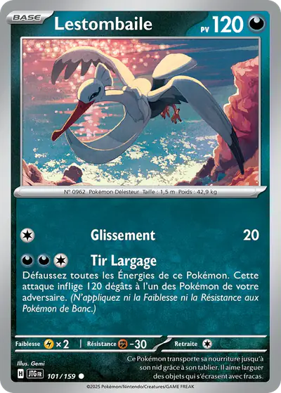 Image de la carte Pokemon Lestombaile 101/159