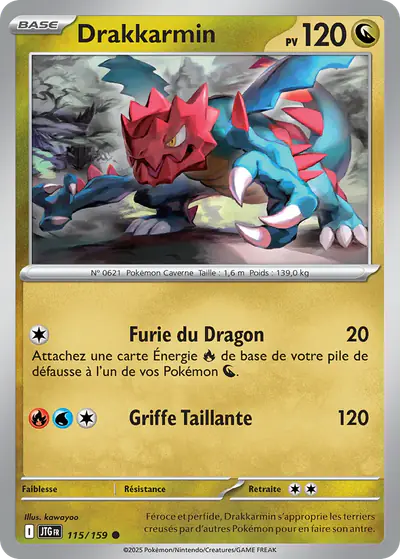 Image de la carte Pokemon Drakkarmin 115/159