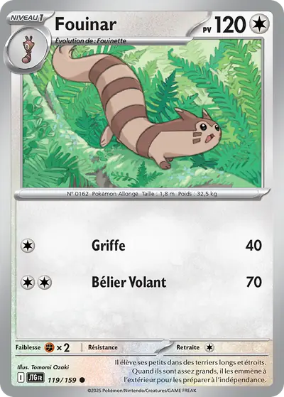 Image de la carte Pokemon Fouinar 119/159