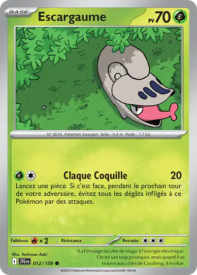 Image de la carte Pokemon Escargaume 012/159
