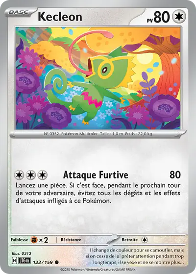 Image de la carte Pokemon Kecleon 122/159