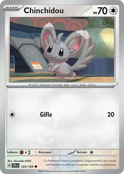 Image de la carte Pokemon Chinchidou 125/159