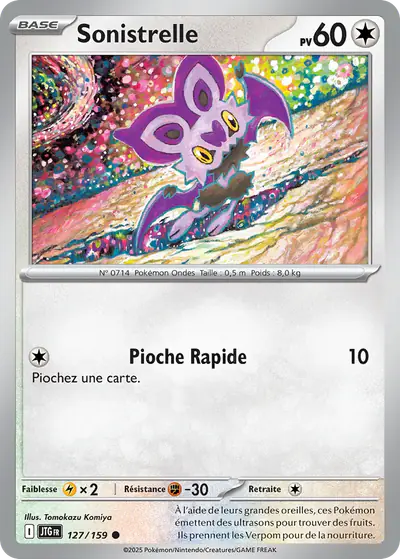 Image de la carte Pokemon Sonistrelle 127/159