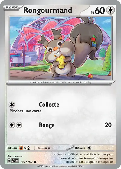 Image de la carte Pokemon Rongourmand 131/159