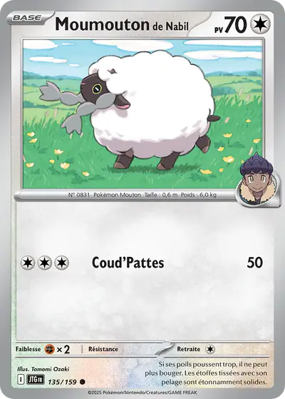 Image de la carte Pokemon Moumouton de Nabil 135/159