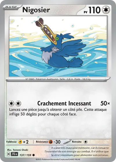 Image de la carte Pokemon Nigosier 137/159