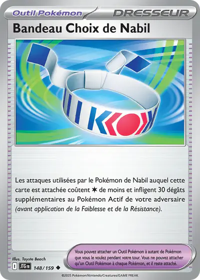Image de la carte Pokemon Bandeau Choix de Nabil 148/159