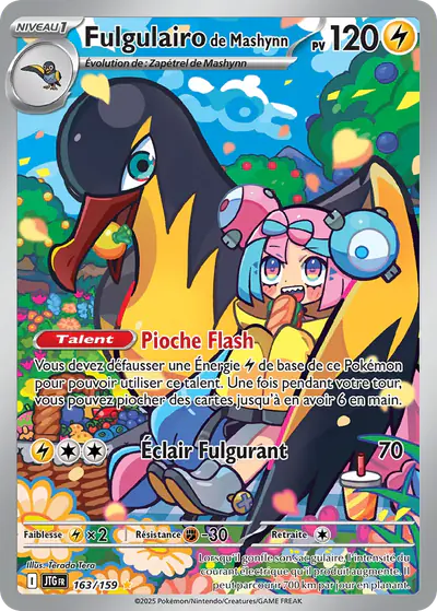 Image de la carte Pokemon Fulgulairo de Mashynn 163/159