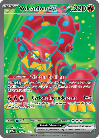 Image de la carte Pokemon Volcanion ex 171/159
