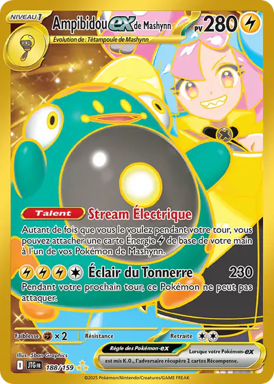 Image de la carte Pokemon Ampibidou ex de Mashynn 188/159