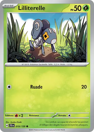 Image de la carte Pokemon Lilliterelle 019/159