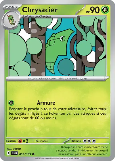 Image de la carte Pokemon Chrysacier 002/159