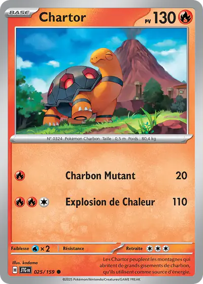 Image de la carte Pokemon Chartor 025/159