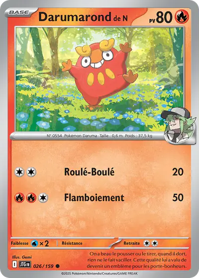 Image de la carte Pokemon Darumarond de N 026/159