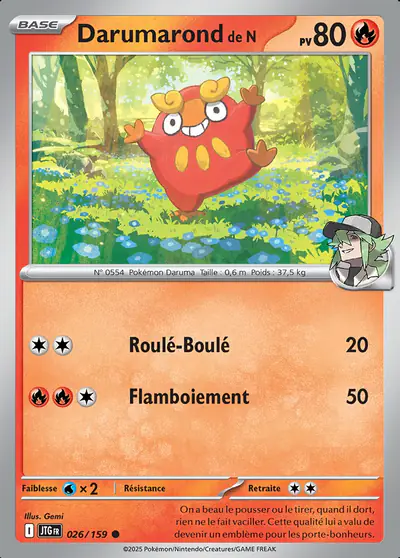 Image de la carte Pokemon N's Darumaka 026/159