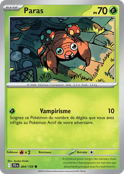 Image de la carte Pokemon Paras 004/159