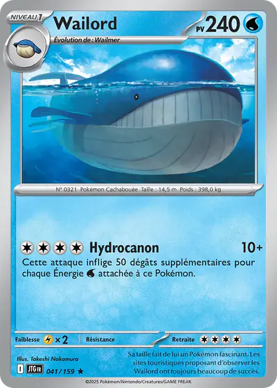 Image de la carte Pokemon Wailord 041/159