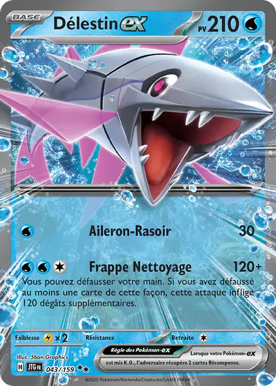 Image de la carte Pokemon Délestin ex 043/159