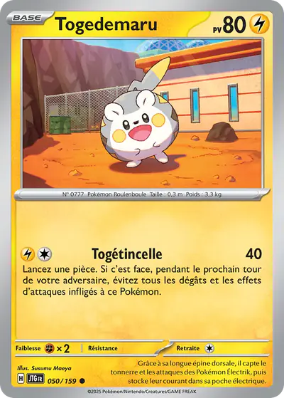 Image de la carte Pokemon Togedemaru 050/159