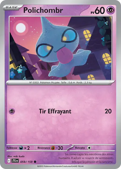 Image de la carte Pokemon Polichombr 059/159