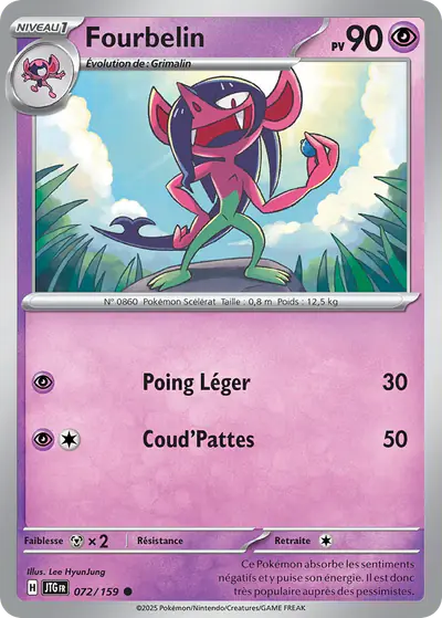 Image de la carte Pokemon Fourbelin 072/159