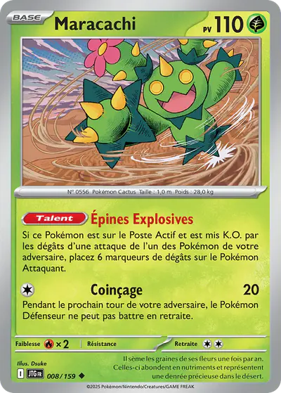 Image de la carte Pokemon Maracachi 008/159